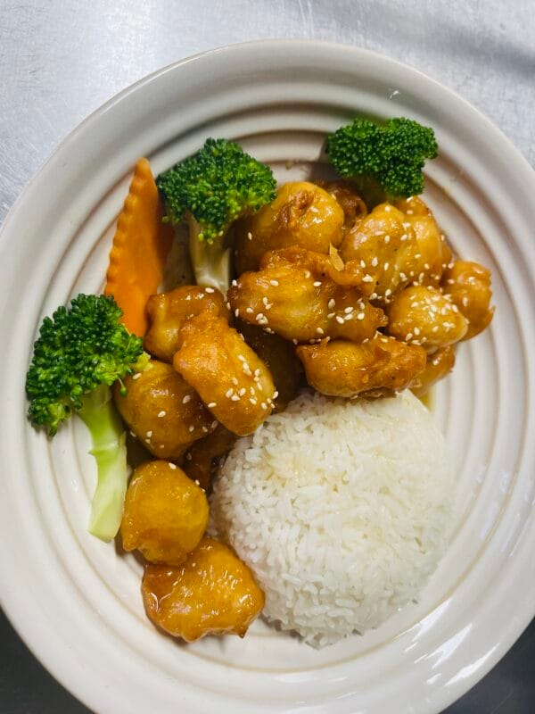 Honey chicken w.Steam rice